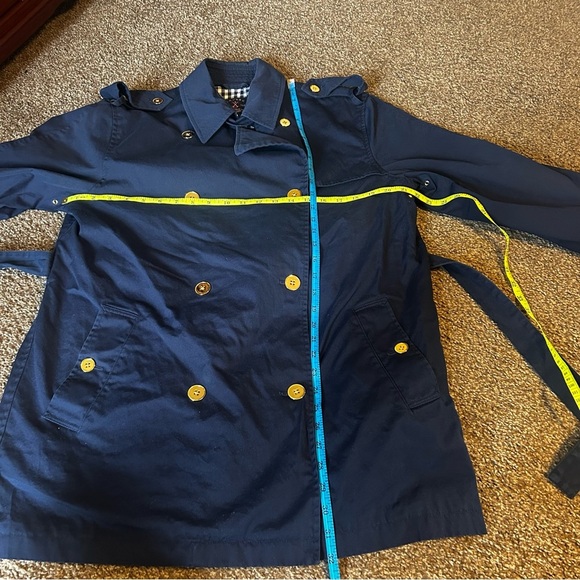 Ralph Lauren Navy Double-Breasted Trench Coat - Picture 5 of 7